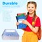 4E's Novelty Wide Ruled Composition Notebooks - Pack of 3-100 Sheets 9.75" x 7.5" - Hard Cover Red Blue Green Cute Marble Colors, Bulk Compositon Book Wide Ruling, Back to School Supplies